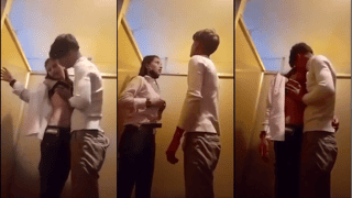 Secret Bathroom Romance: College Couple Caught Making Out on Hidden Camera